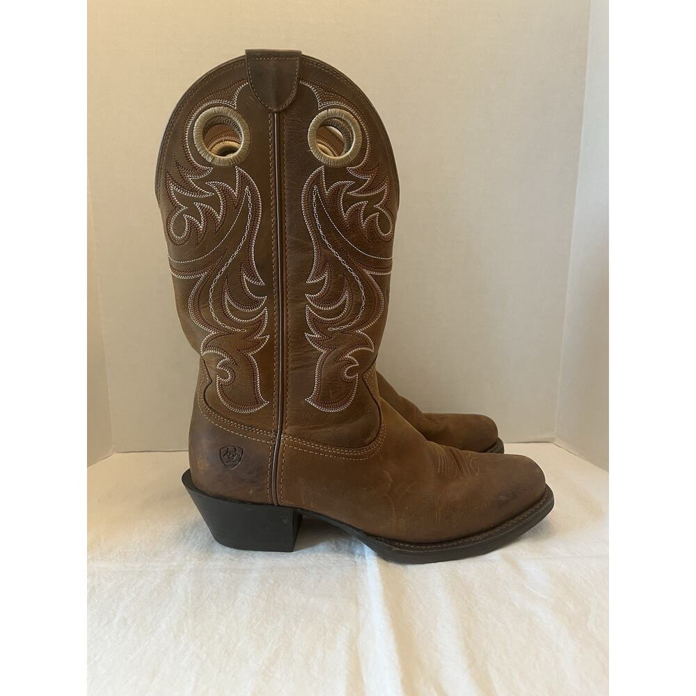 Ariat Men’s Western Boots 10017365–Powder Brown Leather–Square Toe–Size 9EE